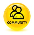 Community (group icon) glassy yellow round button