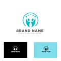 community group logo design template vector illustration