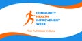 Community health improvement week. Vector web banner, social media, poster, card, flyer. Text Community health improvement week,