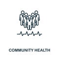Community Health outline icon. Thin line style from icons collection. Pixel perfect simple element community health icon for web Royalty Free Stock Photo