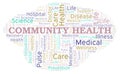 Community Health word cloud Royalty Free Stock Photo