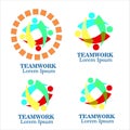 Community Logo For Leadership Design With Colorful Circle Society Style Concept. Teamwork Logo Company with Modern Shape and Royalty Free Stock Photo