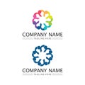 Community logo people work team and business vector logo and design group family Royalty Free Stock Photo