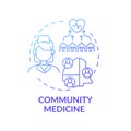 Community medicine blue gradient concept icon