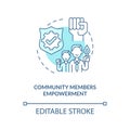 Community members empowerment concept icon