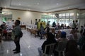 community members filled the voting place in their village