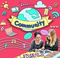 Community Online Communication ww Concept Royalty Free Stock Photo