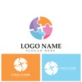 Community puzzle Logo template vector.