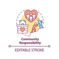 Community responsibility concept icon