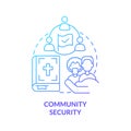 Community security blue gradient concept icon Royalty Free Stock Photo