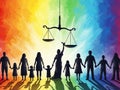 Community upholding justice and equality Royalty Free Stock Photo