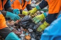 Community Volunteers Engaged in Outdoor Cleanup