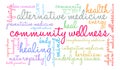 Community Wellness Word Cloud Royalty Free Stock Photo