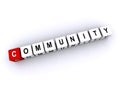 community word block on white Royalty Free Stock Photo