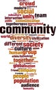 Community word cloud Royalty Free Stock Photo