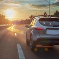 Daily commute car on road with small passenger car seat