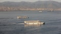 Commuter boats passing off the coast of Izmir