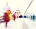 Commuter Business People Commuter Crowd Walking Cathedral Concept Royalty Free Stock Photo