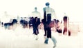 Commuter Business People Commuter Crowd Walking Concept Royalty Free Stock Photo