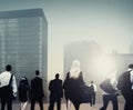 Commuter Business People Corporate Cityscape Walking Travel Conce Royalty Free Stock Photo