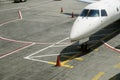 Commuter Jet on taxiway Royalty Free Stock Photo