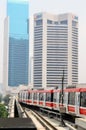 Commuter Line or electric train in Jakarta, Indonesia