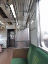 The commuter line train to Bogor is very quiet in the morning