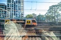 Commuter onboard Tangara train, Sydney Australia