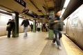 Commuter passengers in subway station