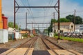 Commuter railroad vanishing perspective