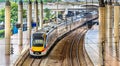 Commuter train at Kuala Lumpur station, Malaysia Royalty Free Stock Photo