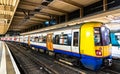 Commuter train at London Euston station