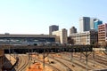 Commuter train station in downtown Johannesburg Royalty Free Stock Photo