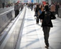 Commuters background, intentionally blurred post production Royalty Free Stock Photo