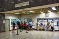 Commuters Buying Athens Metro Tickets at Syntagma Station, Greece