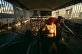 Commuters at a Johannesburg station