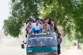 Commuters, Mandalay, Myanmar Royalty Free Stock Photo