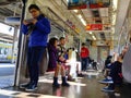 Commuters ride Tokyo metro transit system in Tokyo