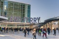 Commuters and Tourists at the Staten Island Ferry Terminal Royalty Free Stock Photo