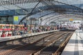 Commuters are waiting for the train at the central Royalty Free Stock Photo