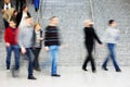 Commuters Walking Up Stairs, Motion Blur Royalty Free Stock Photo