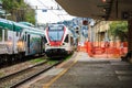 Arrival of Italian regional train