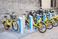 Bike and CO bike-sharing system, Como Royalty Free Stock Photo