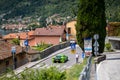 Como, Italy July 17 2019: green mclaren 12c on street