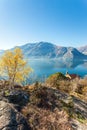 Como lake IT - Church of San Rocco above Dervio Royalty Free Stock Photo