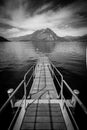 Como lake district black and white image Royalty Free Stock Photo