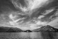 Como lake district black and white image Royalty Free Stock Photo