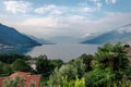 Como lake landscape, Laghetto di Piona in Italy, Alps, Europe.