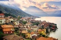 Como Lake, Milan, Italy, on sunset