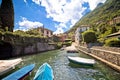 Como Lake. Town of Laglio small harbor view